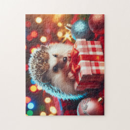 Puzzle Erizo de Navidad Todo Encendido