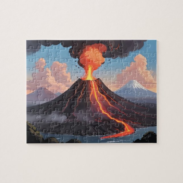 Puzzle Erupción de niños volcánicos (Horizontal)