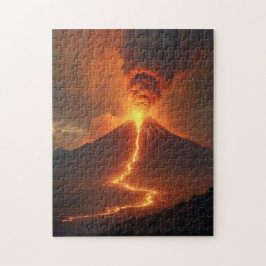 Puzzle Erupción volcánica con lava