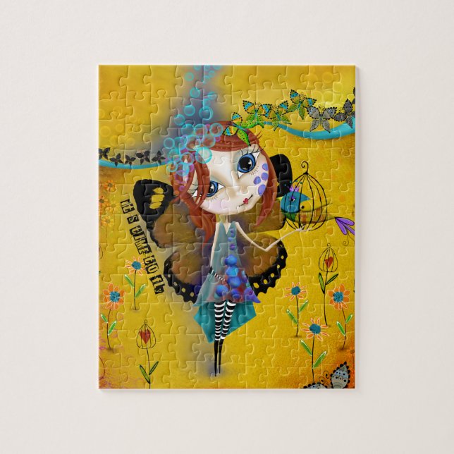 Puzzle Es hora de volar - diseñó inspirar (Vertical)