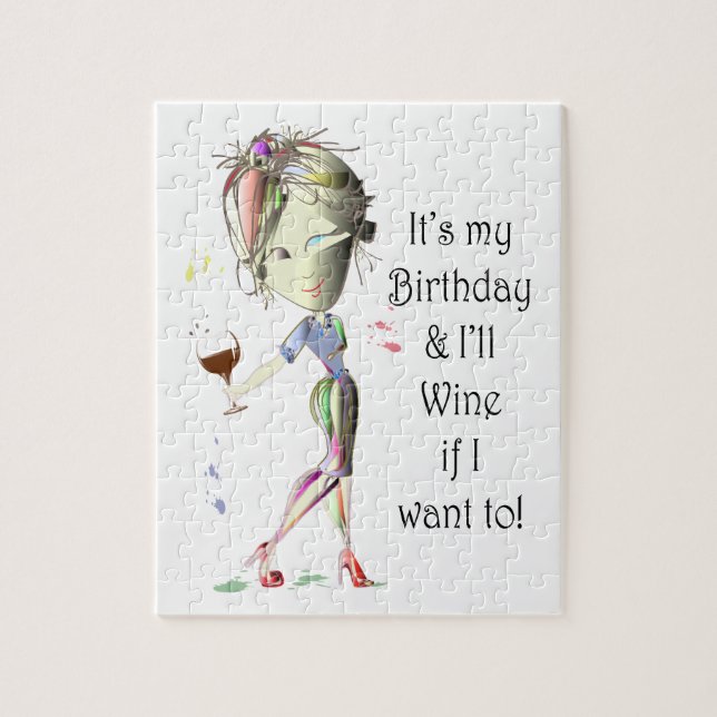 Puzzle ¡Es mi cumpleaños y Wine si quiero a! (Vertical)