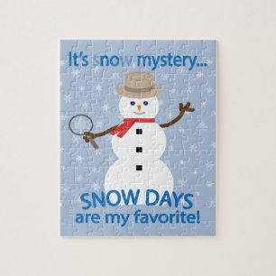 Puzzle Es un misterio de nieve Detective Muñeco de Nieve