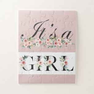 Puzzle Es una Invitación de género Chica Baby Shower