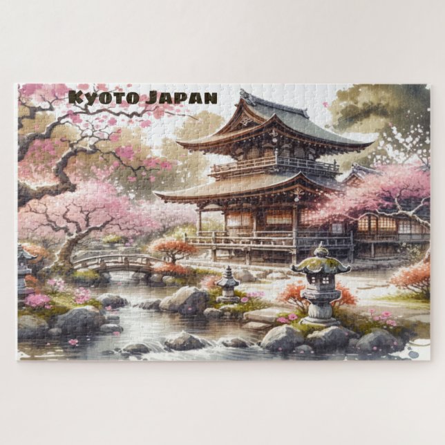 Puzzle Esbozo acuático de Kioto | (Horizontal)