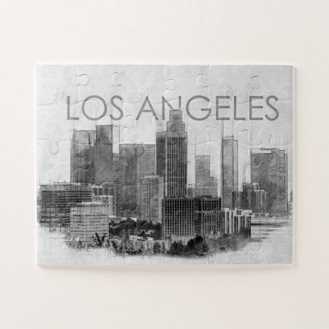 Puzzle Esbozo de la ciudad de Los Ángeles (Horizontal)