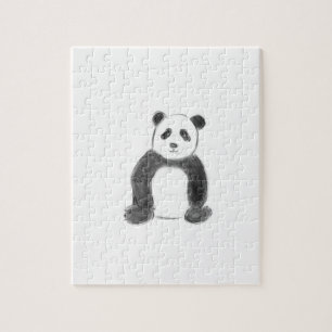 Puzzle Esbozo de panda blanco y negro