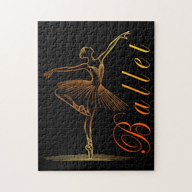 Puzzle Esbozo elegante de una ballet bailarina (Vertical)