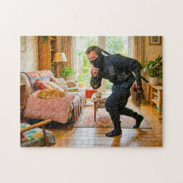 Puzzle Escabulléndose del gato dormido