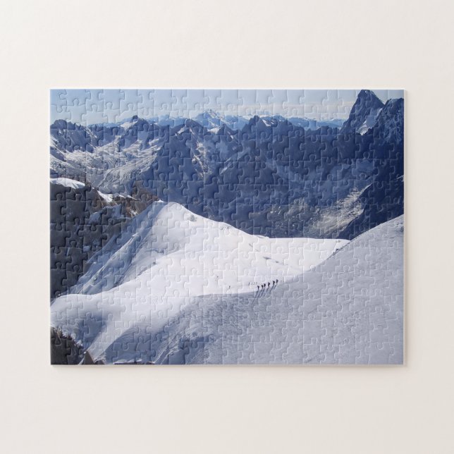 Puzzle Escalada en el macizo Mont Blanc, Chamonix, Franci (Horizontal)