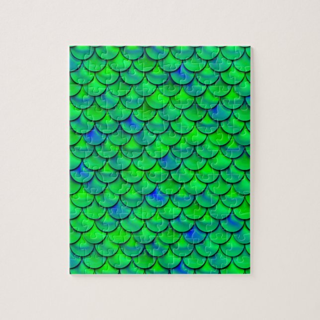 Puzzle Escalas azules verdes caídas (Vertical)
