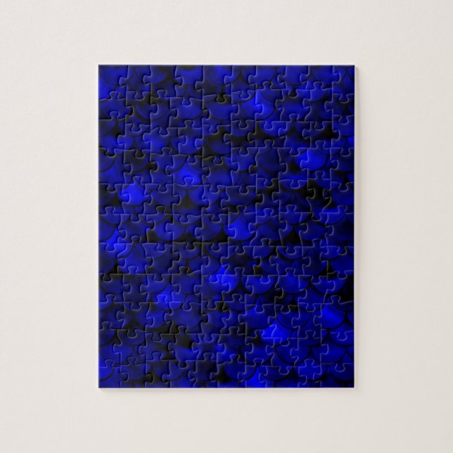 Puzzle Escalas de sirena azul oscuro (Vertical)