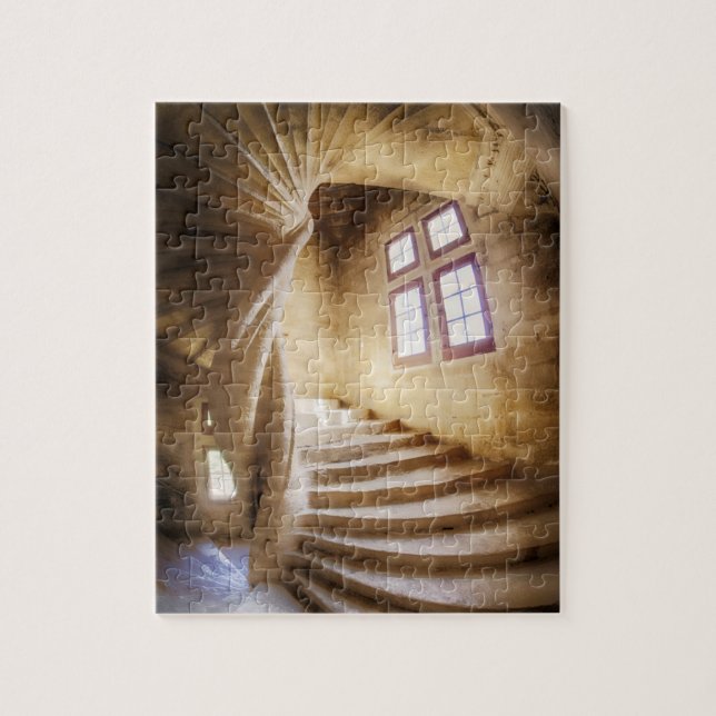 Puzzle Escalera de caracol beige, Francia (Vertical)
