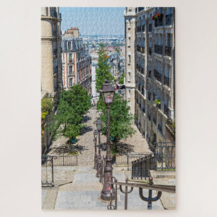 Puzzle Escalera típica en la colina de Montmartre - París