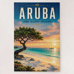 Puzzle 🌴 Escape a la playa caribeña de Aruba ☀️