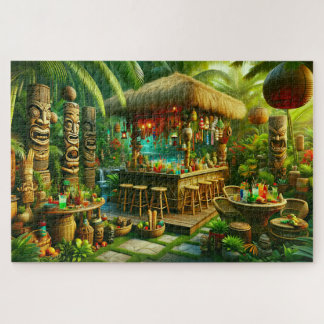 Puzzle Escape Encantado del Oasis Tiki en el Jardín Trase