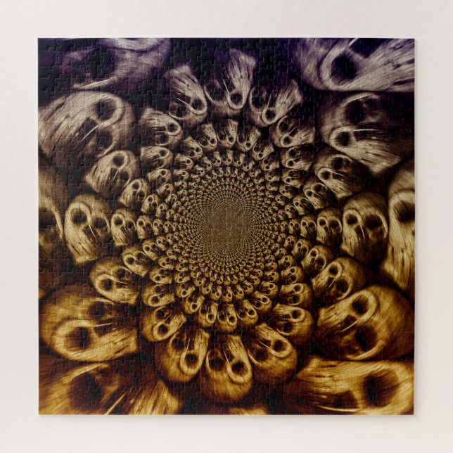 Puzzle Escarabajos espeluznantes Black púrpura Resumen de (Vertical)