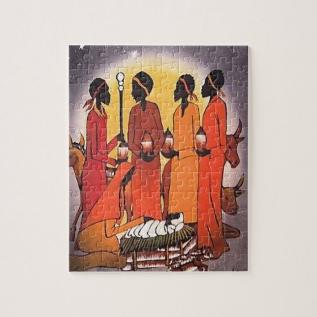 Puzzle Escena africana de la natividad del navidad (Vertical)