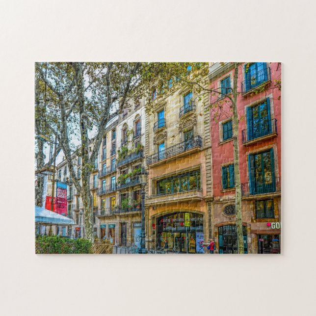 Puzzle Escena callejera de Barcelona. (Horizontal)