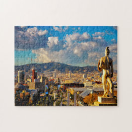 Puzzle Escena callejera de Barcelona.