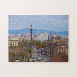 Puzzle Escena callejera de Barcelona.