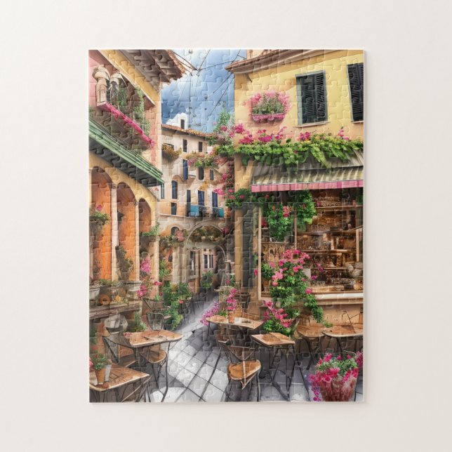 Puzzle Escena callejera italiana Ephemera serie de diseño (Vertical)