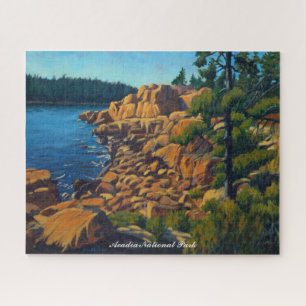 Puzzle Escena costera pintoresca en Acadia azul verde sie