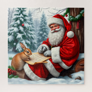 Puzzle Escena de carta a Santa para una divertida y acoge
