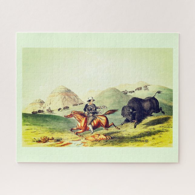 Puzzle Escena de caza de Bison (Horizontal)