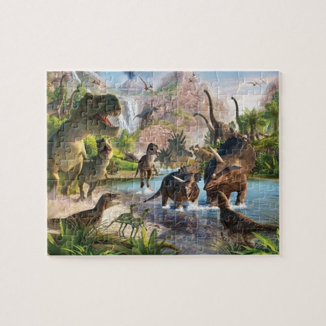 Puzzle Escena de dinosaurios (Horizontal)