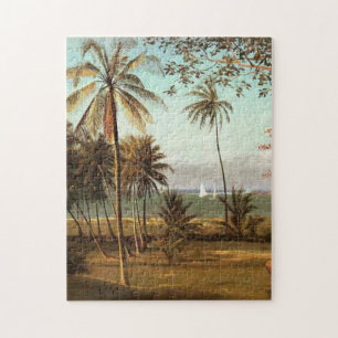 Puzzle Escena de Florida, pintura de arte fino,