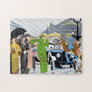 Puzzle Escena de la calle Art Deco