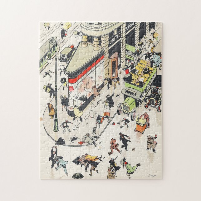 Puzzle Escena de la calle del edificio Flatiron Nueva Yor (Vertical)