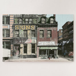 Puzzle Escena de la esquina de la calle City de 1930