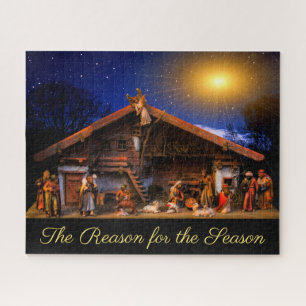 Puzzle Escena de la Natividad de la Razón de la Temporada