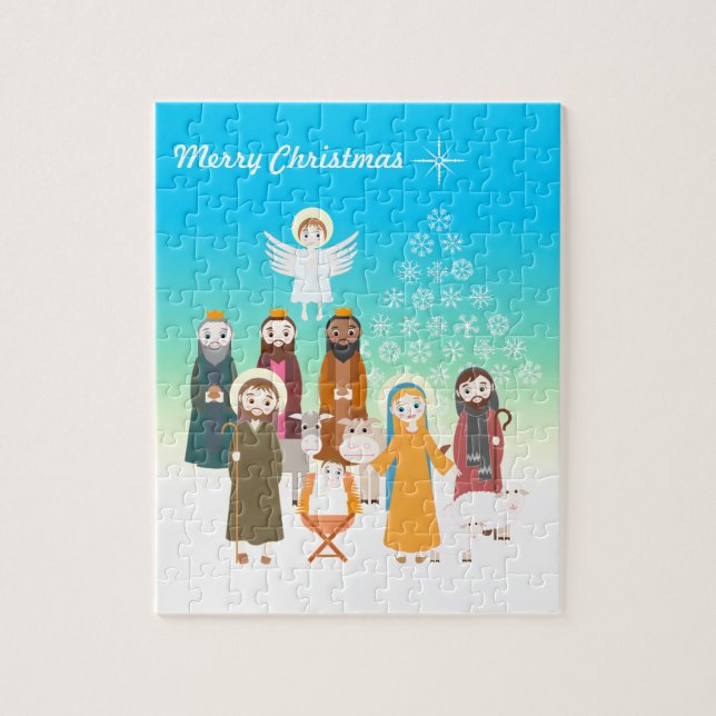 Puzzle Escena de la natividad para los niños (Vertical)