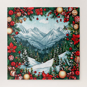 Puzzle Escena de nieve de invierno mágico para adultos y