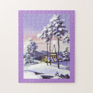 Puzzle Escena de nieve vintage