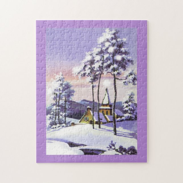 Puzzle Escena de nieve vintage (Vertical)