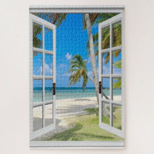 Puzzle Escena de playa con tema costero único de 1000 pie