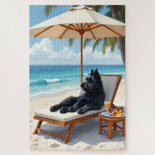 Puzzle Escena de playa de lujo de Bouvier des Flandres