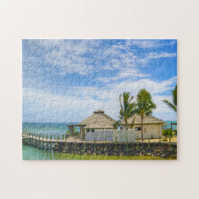 Puzzle Escena de playa de Samoa Americana. (Horizontal)