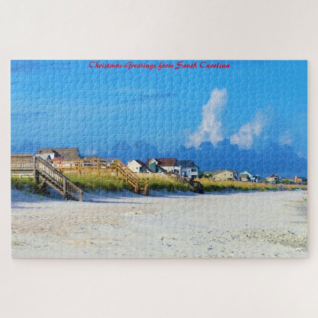 Puzzle Escena de playa en Carolina del Sur. Saludos de Na (Horizontal)