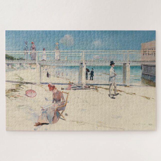 Puzzle Escena de playa (vacaciones en Mentone) (Arte aust (Horizontal)