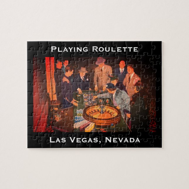 Puzzle Escena de Ruleta Vintage, Las Vegas, Nevada (Horizontal)