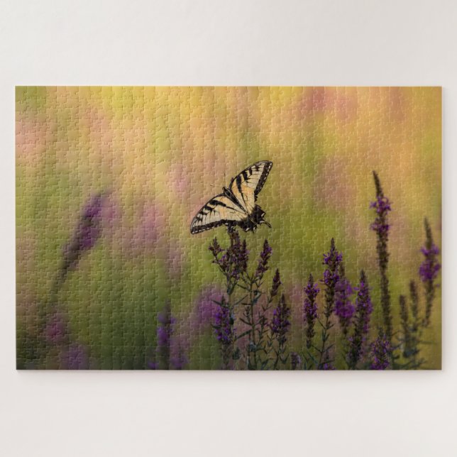 Puzzle Escena de verano, mariposa y loosestrife (Horizontal)