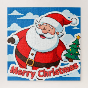 Puzzle Escena del arbolito de Navidad para una divertida 