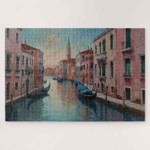 Puzzle Escena del canal de Venecia