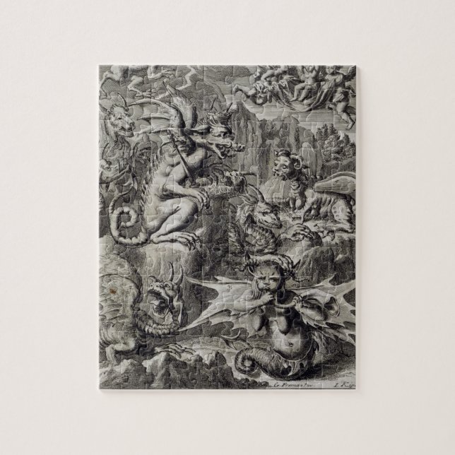 Puzzle Escena del infierno, ilustracion de la pieza 3 Cha (Vertical)