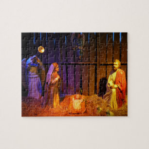 Puzzle Escena del Nacimiento Exposición de Navidad en Was