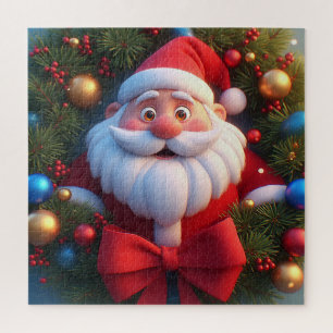 Puzzle Escena divertida de dibujos animados de Navidad co